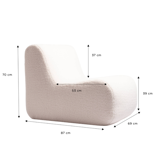 The Schuss Ecru Fireside Chair