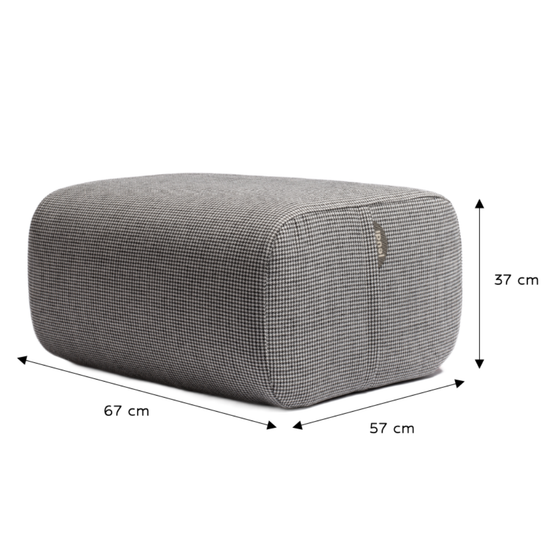 Le Pouf Cocotte.Ecru/noir