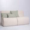 The Cocotte Cushion.Ecru/green.50x50