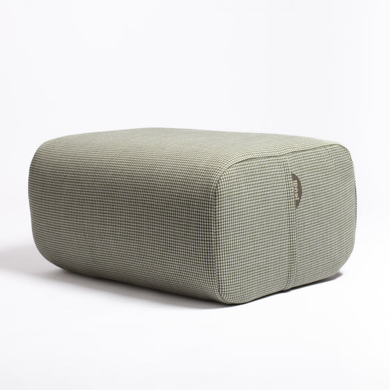 Le Pouf Cocotte.Ecru/vert