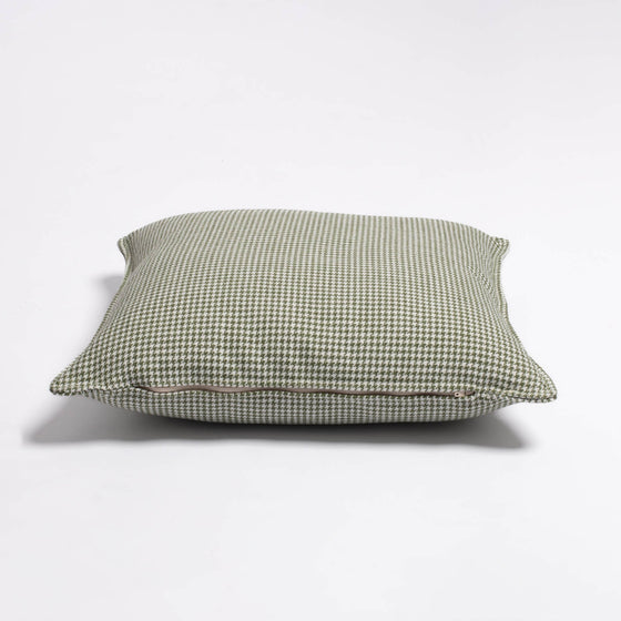 Le Coussin Cocotte.Ecru/vert.50x50